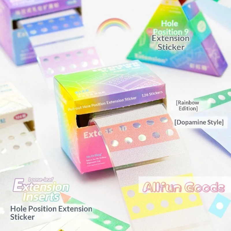 [TG835]Pearl Loose Leaf Hole Expansion Sticker With Hole Sticker Convenient Sticker For Incorrect Questions