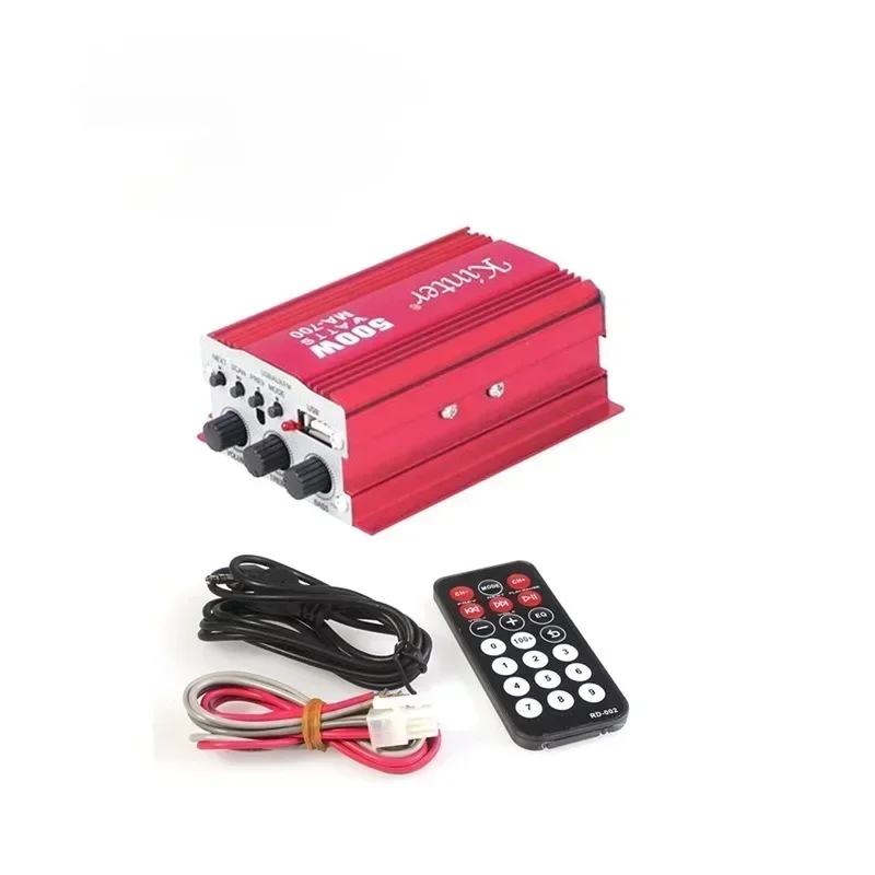 Per Kinter MA-700 Auto Car 2 Canali Audio AMP Amplificatore Supporto USB MP3 Ingresso FM con telecomando per Auto Moto Barca