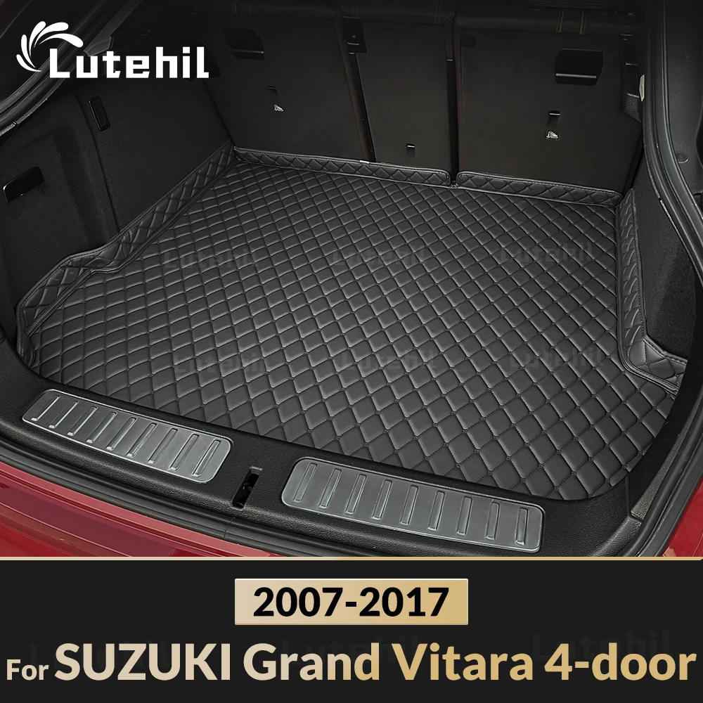 Car Trunk Mat For SUZUKI Grand Vitara 4 doors 2007-2017 08 09 10 11 12 13 14 15 16 High Side Waterproof Rear Cargo Cover Carpet