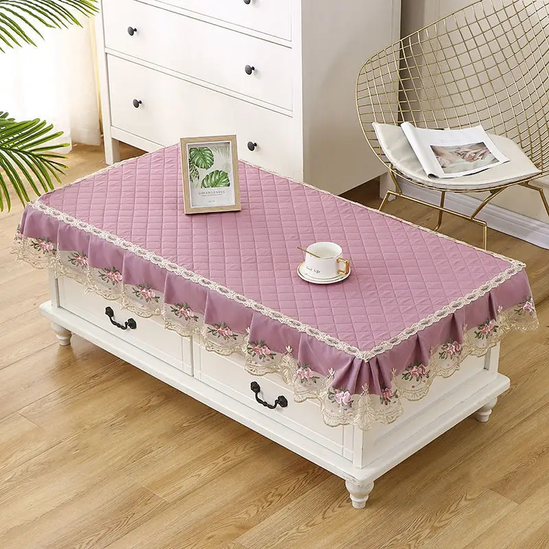 All-Purpose Covers Europe Modern Bedside Tea Table Tassel Dust-proof TV Refrigerator Household Lace Embroidery Home