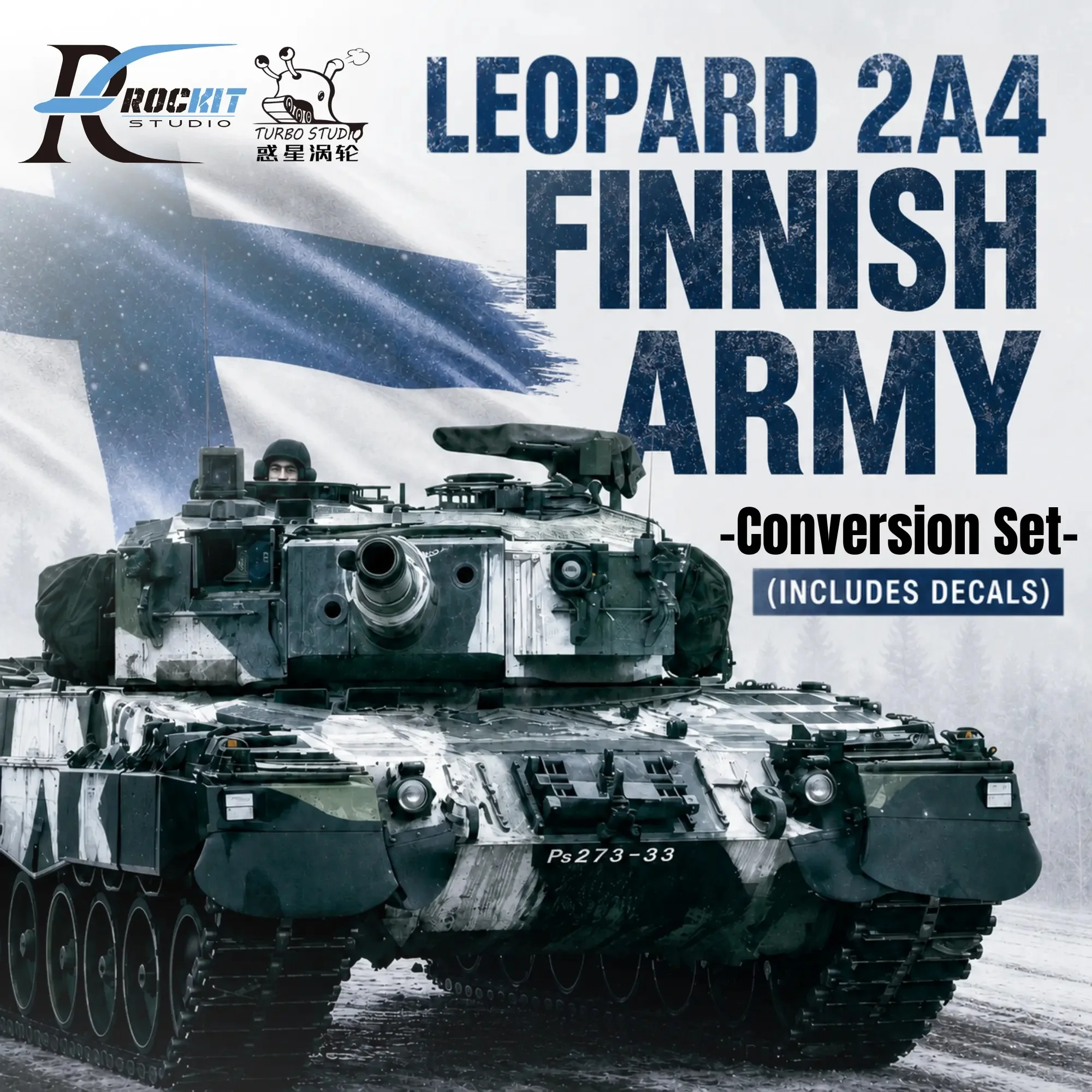 ROCKIT 721001 1/72 Leopard 2A4 Finnish Army Conversion Set-（Includes Deacls）