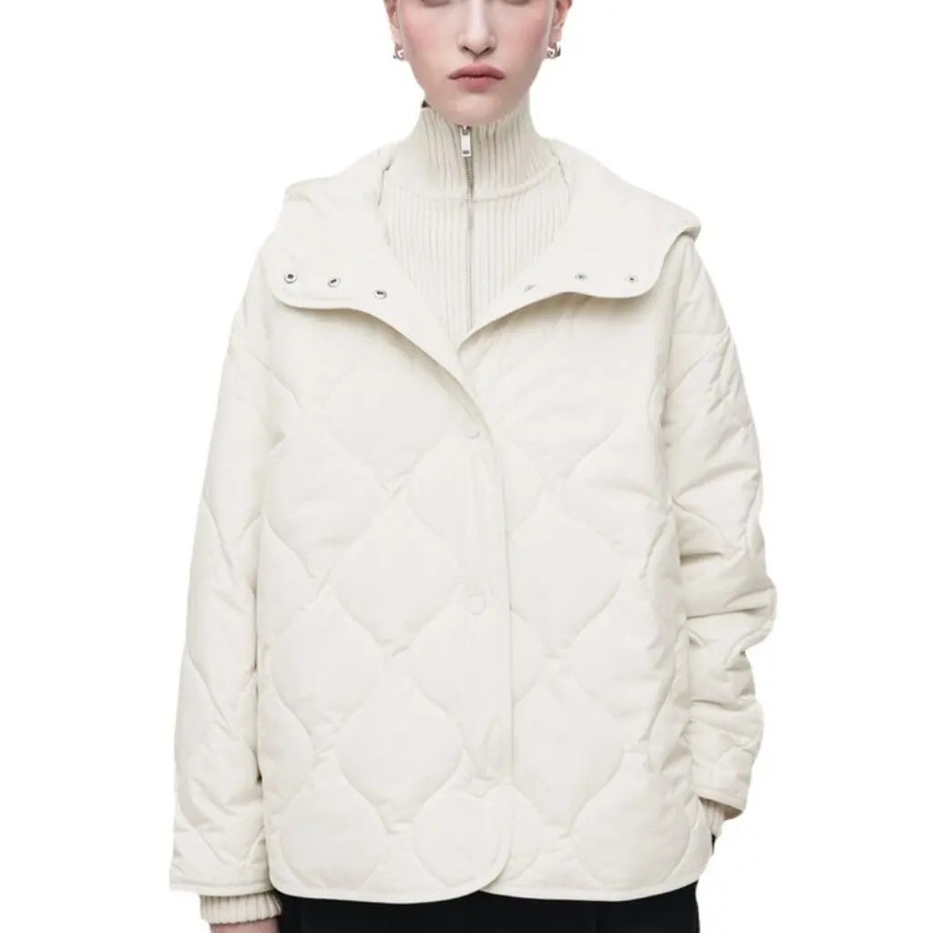 

Женская хлопковая верхняя одежда, куртка с капюшоном, молния с лацканами, рождественская тема, повседневный модный топ на осень-зиму