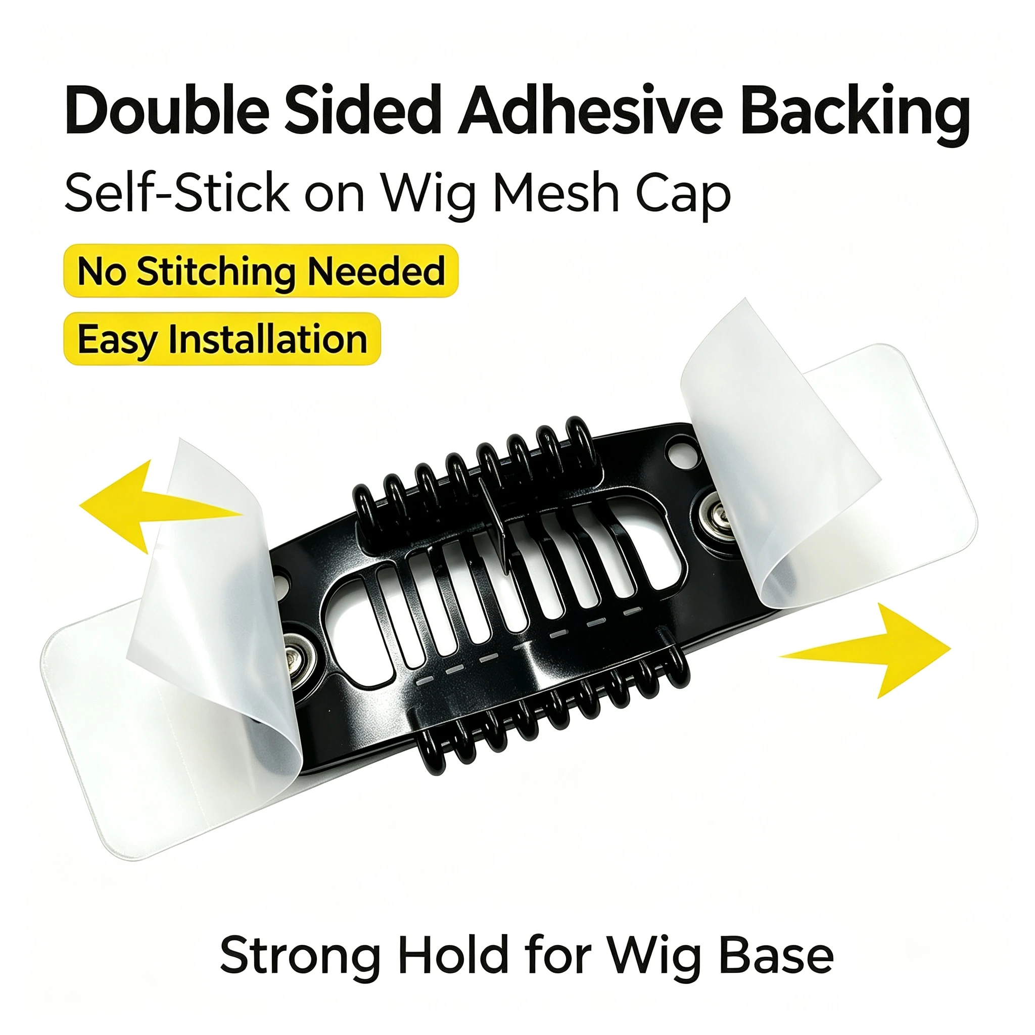 Double-Side Adhesive Clips 10-30PCS Snap Clips For Wig Strong Adhesion U-shape Clip For Men Toupee/Topper Clips For Hair System