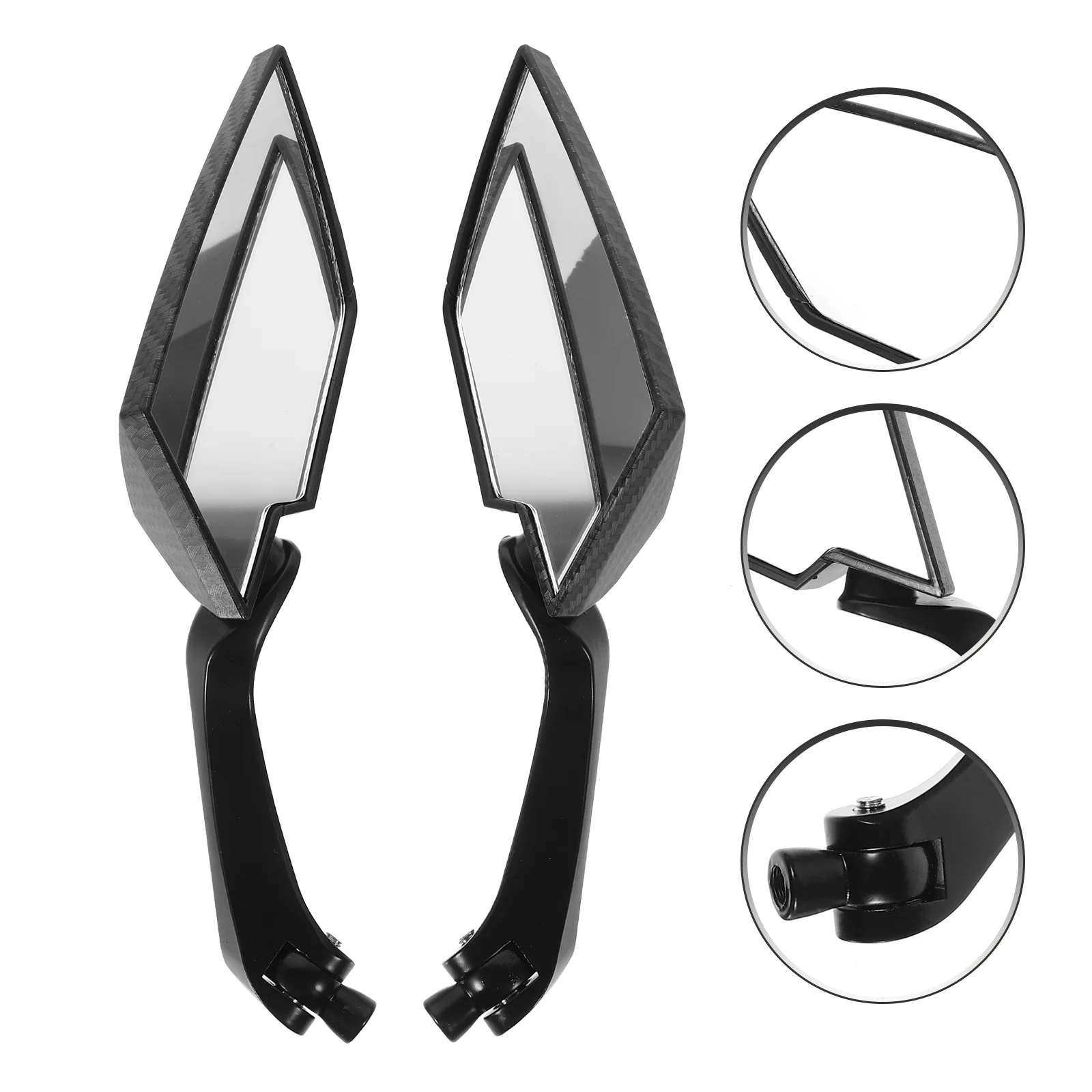 

A Pair of Universal Adjustable Motorcycle Scooter Pattern Aluminum Side Rear View Mirrors (Black)