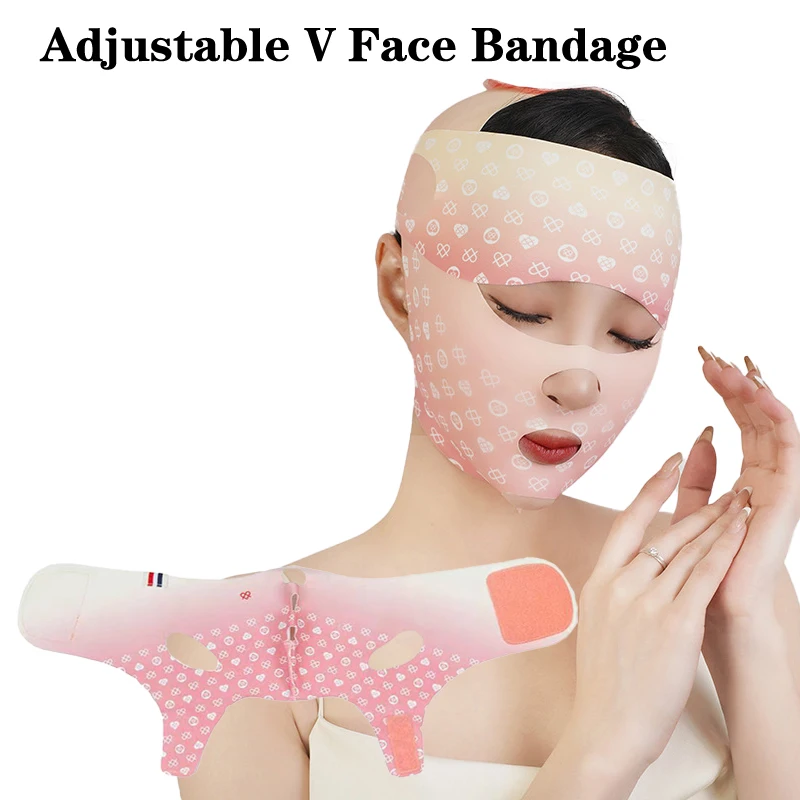 Gradient Face Slimming Bandage Face Lifting Belt V Line Face Shaper Cheek Chin Lift UP Strap Anti Wrinkle Facial Band Skin Care