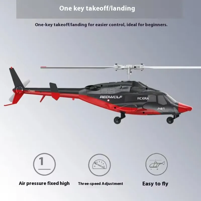 

4CH Remote Controlled Helicopter 6G Mode Aileron Free RC Aircraft Model Optical Flow Positioning One Click Takeoff Landing Drone