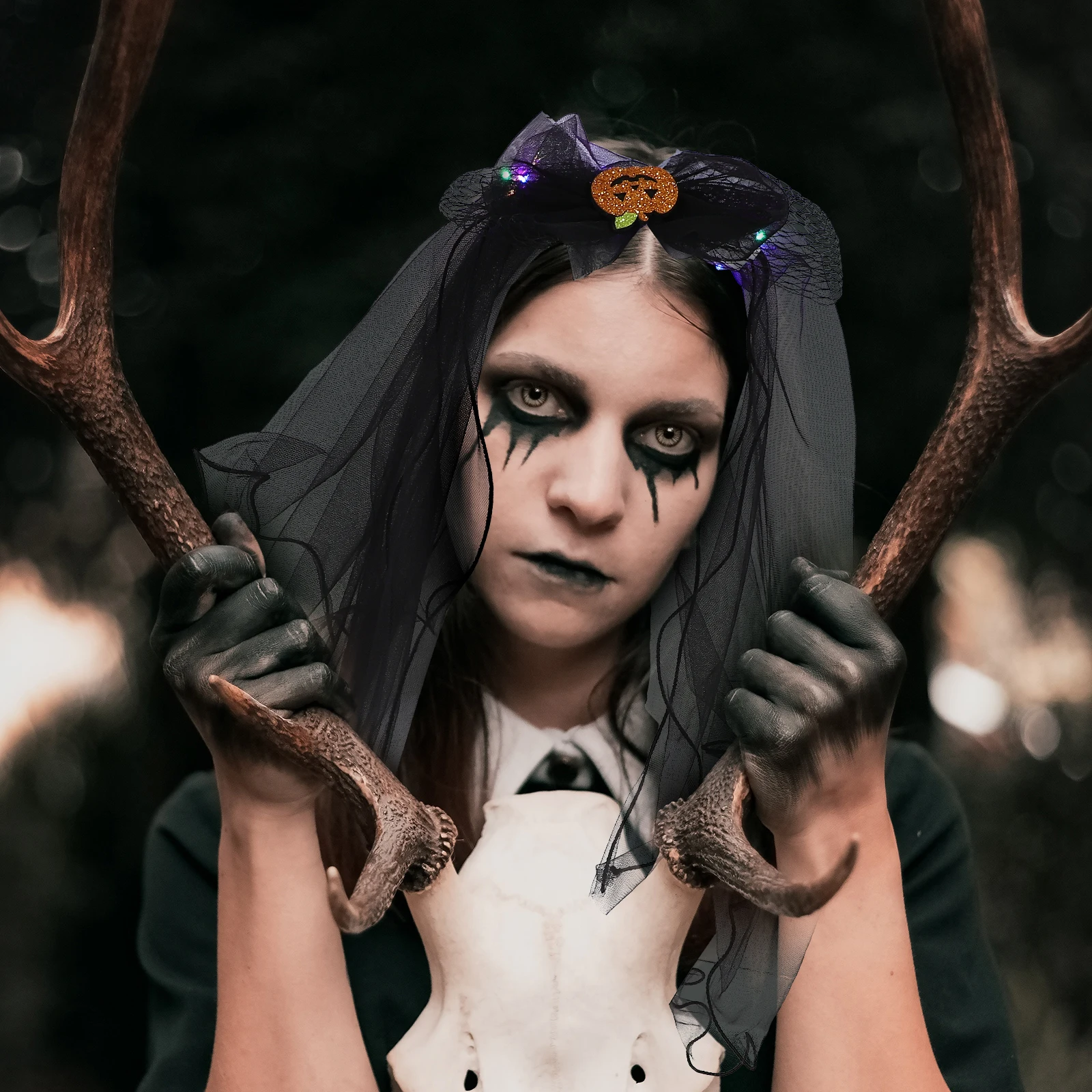 

Dark Festival Halloween Hair Accessories Headdress Goth Accessories Goth Halloween Headdress Women Gothic Hairb s Bride