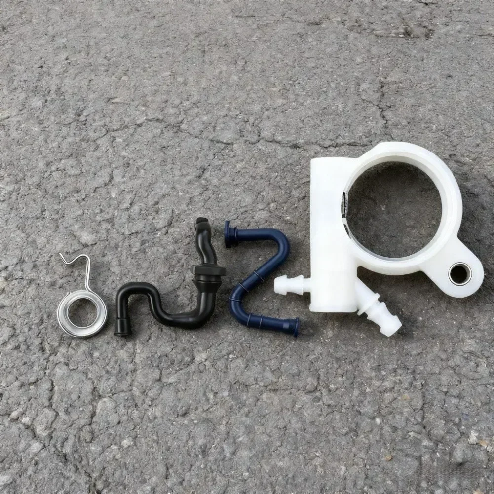 MS251 MS231 Parts White Oil Pump Hose Kit Plastic Material Easy Installation Improves Oil Flow For Chainsaw Repair