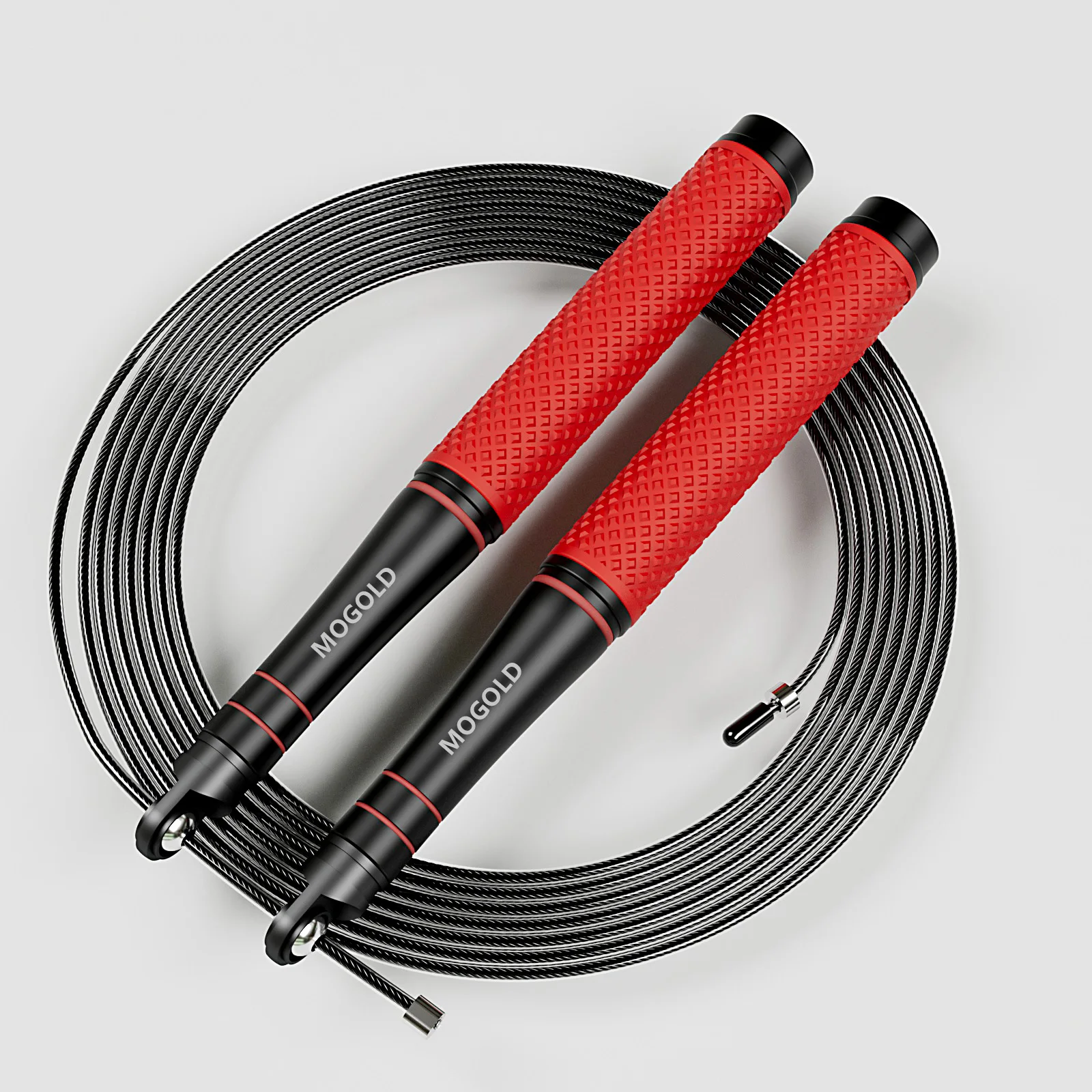 2.5mm Steel Wire Speed Jump Rope, Smooth Ball Bearing, Anti-Slip PVC Silicone Handle, Adjustable Lightweight for CrossFit, Kids