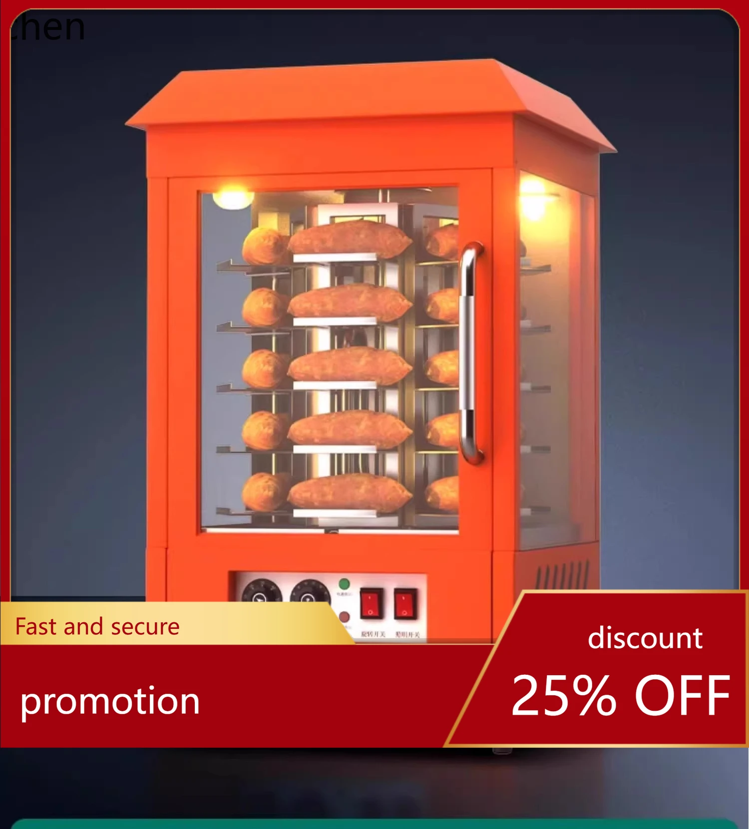 

HXL Desktop Sweet Potato Roaster Stand Round Electric Sweet Potato Roaster Fully Automatic