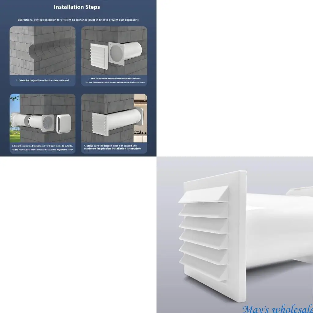 فتحات تهوية مثبتة على الحائط مدمجة في مرشح الحشرات وتدفقات هواء ثنائية الاتجاه وتصميمات هادئة موفرة للطاقة للتحكم في رائحة 448A