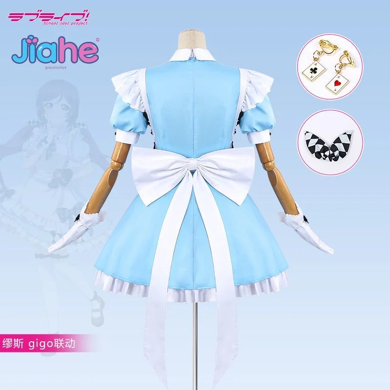 جديد LoveLive! أزياء جيجو هونوكا كوساكا كوتوري مينامي سونودا أومي إيلي نوزومي توجو نيكو التأثيرية جميع الموظفين لوليتا زي الخادمة