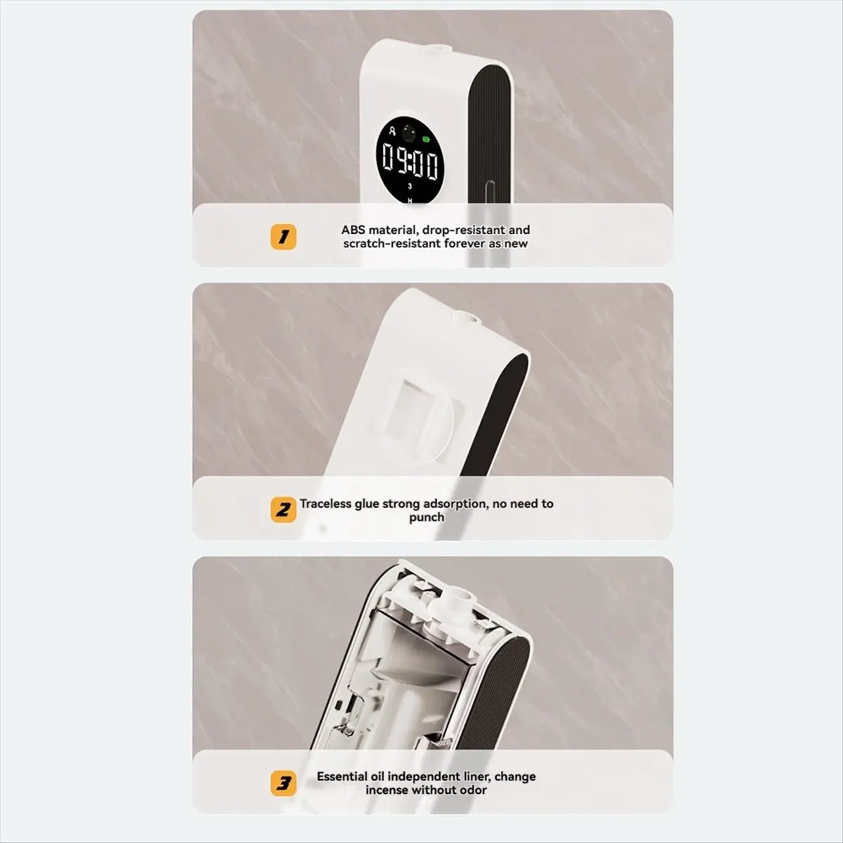 morning USBRechargeable Deodorant Home Fragrance with Clock Function Dual-Mode Switching Automatic Sensor Aromatherapy Machine A
