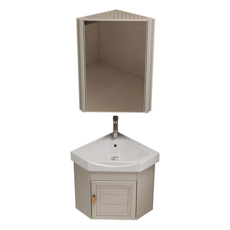 

Космический алюминиевый треугольный шкаф для ванной комнаты, комбинированный уголок, небольшая квартира, ванная комната, настенная ручная стирка