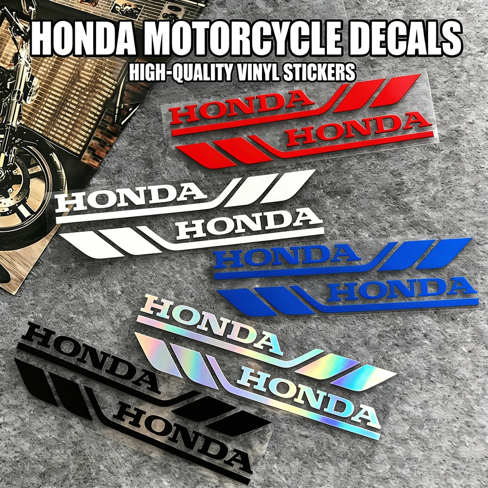 Adesivos Refletivos e a Laser com Letras Vazadas para Motocicletas Honda, Amortecedores de Combustível, Capacetes e Decalques para Retrovisores de Car