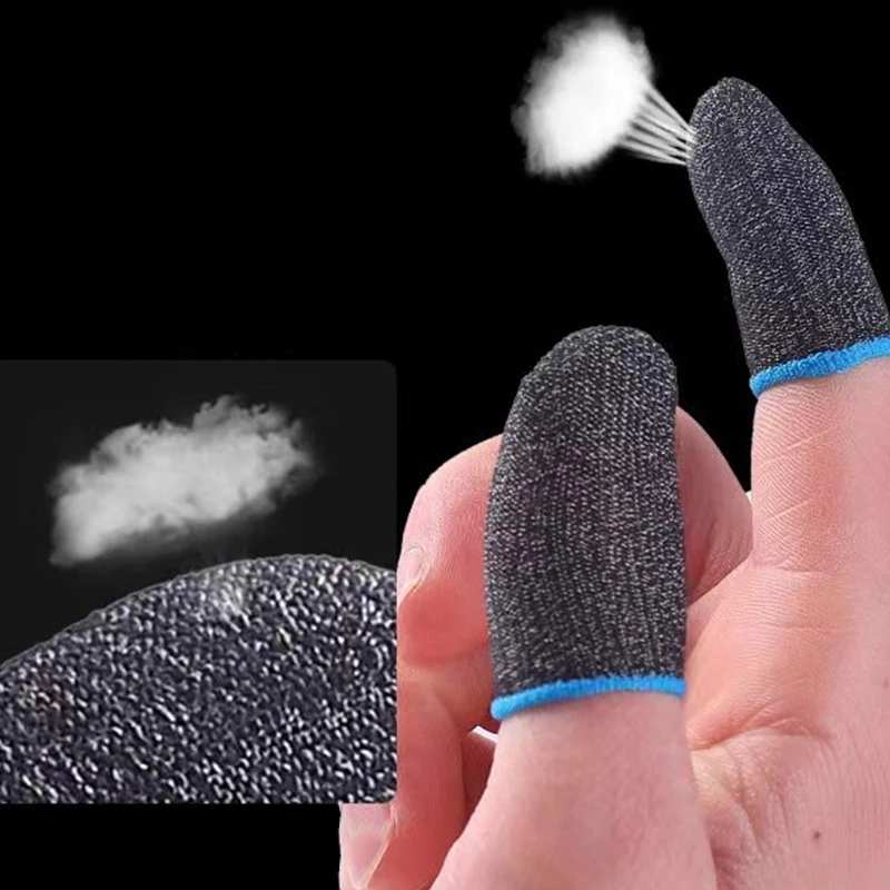 2Pcs Anti-slip Finger Cots Breathable Silver Fiber Anti-slip Game Conductive Consumer Electronics Must Have Game Finger Cots