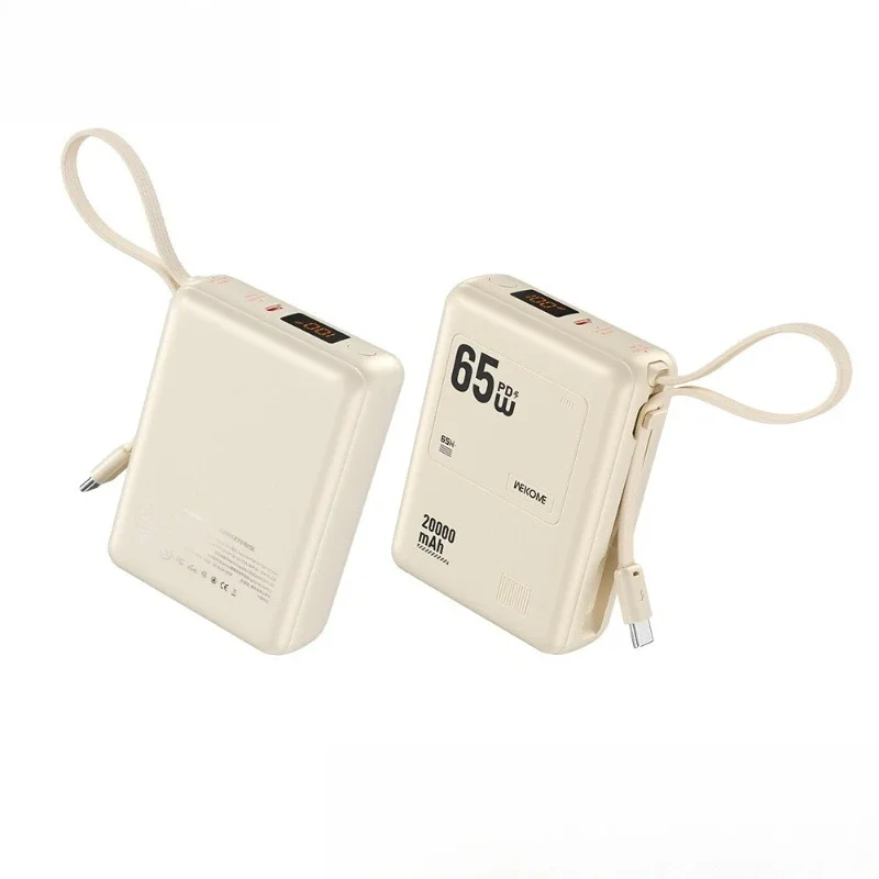 

Power bank large capacity 20000mAh with cable power bank 65W notebook mobile power supply