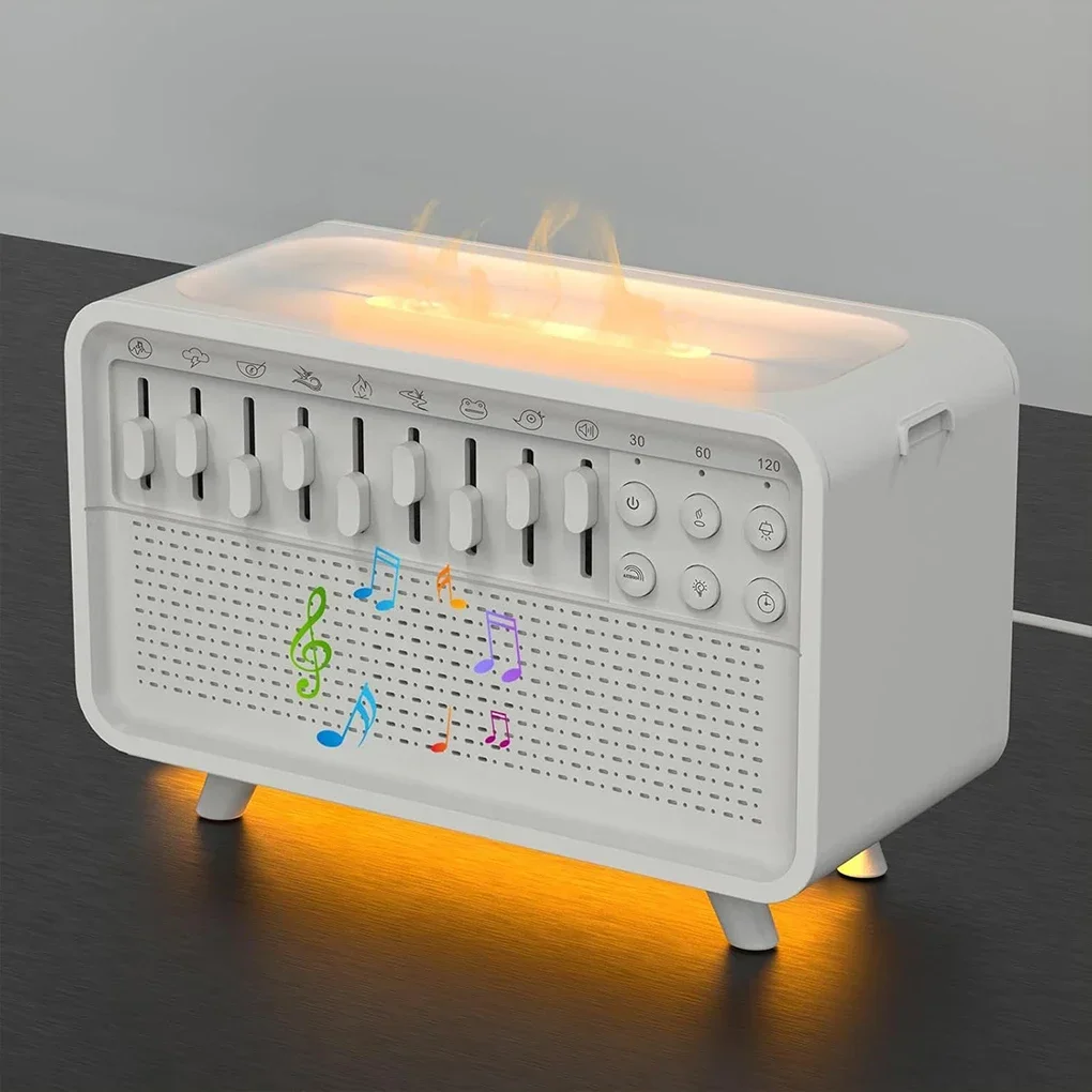 

NEW 3 in 1 Bluetooth-compatible Speaker White Noise Sleep Aid Night Light Humidifier All-in-one Machine Free 8 Goup Nature Sound