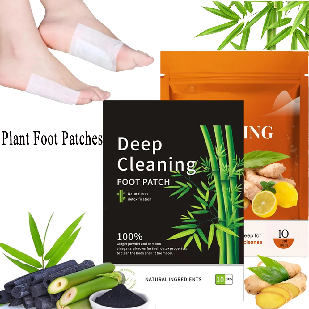 Deep Cleansing Foot Pads for Foot Mask Foot SPA  Premium Bamboo Charcoal Foot Patch With Ginger Powder Foot Care