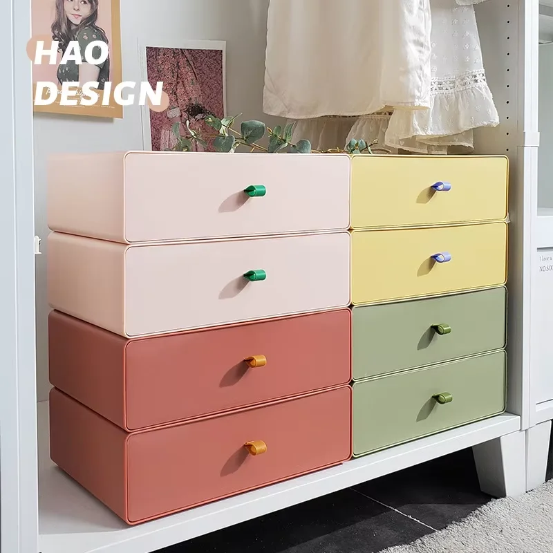 Classic Rectangle Three-in-One Clothing Organizer Underwear Bra Storage Box Divider Drawer for Children\'s Shorts Pants Bags