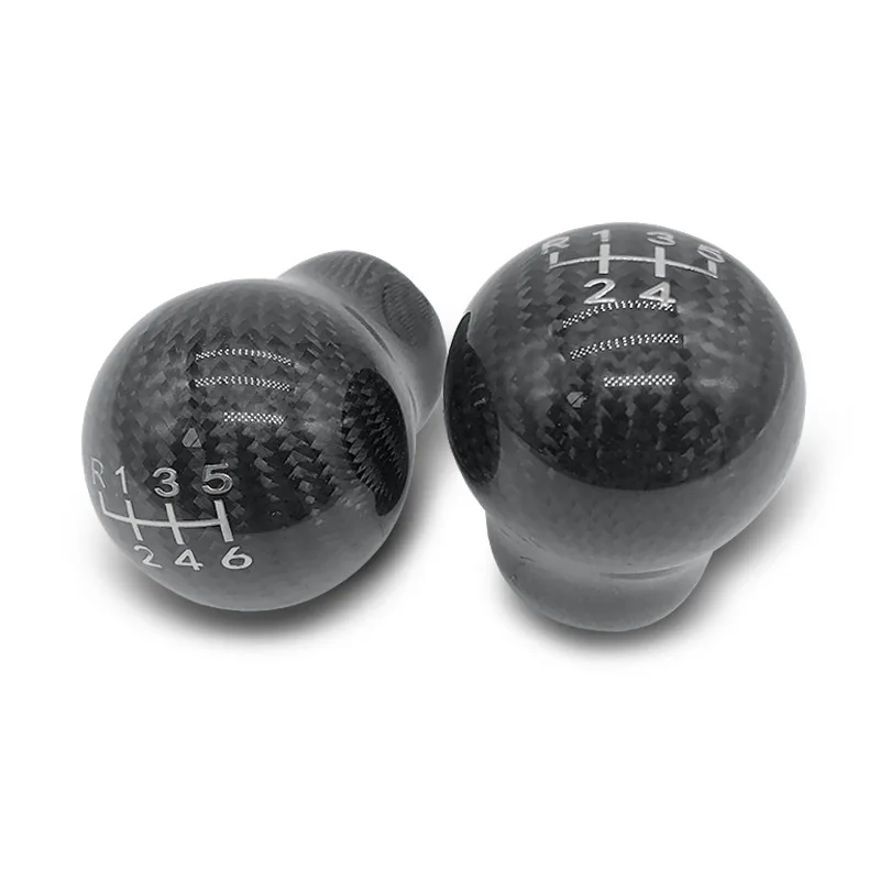 

5 6 Speed Car Real Carbon Fiber Gear Shift Knob Auto Manual Transmission Shifter Head Handle Stick Lever AT MT