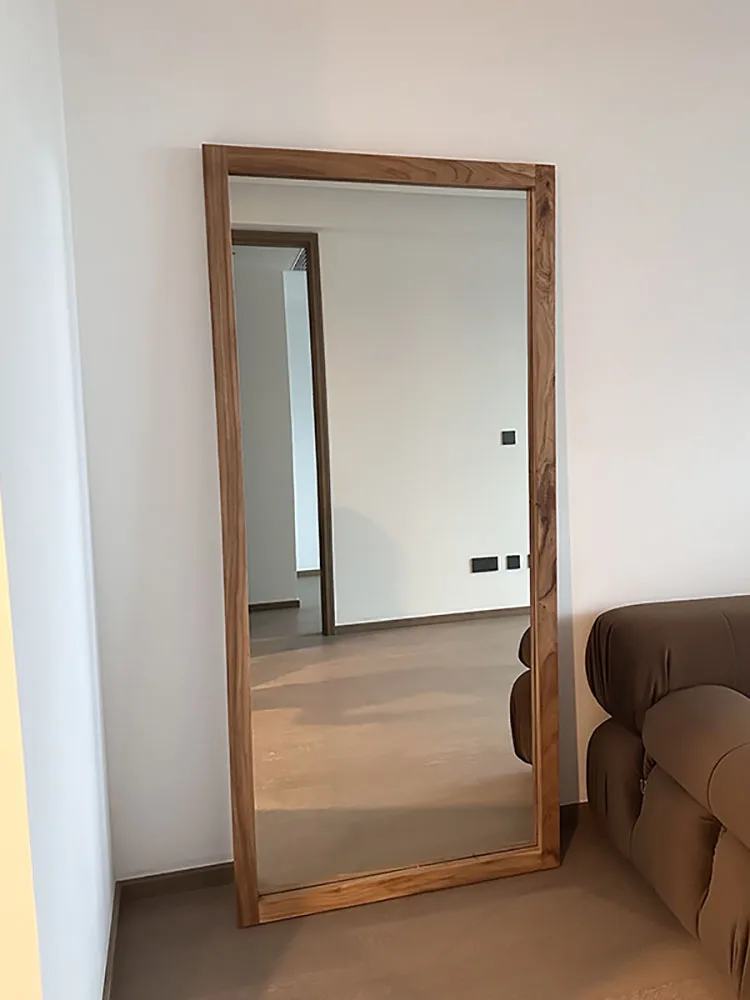 Japanese Retro Full-Length Mirror Modern Furniture bedroom HD Dressing Mirror Light Luxury Style Decorative Mirror Size 80x180cm