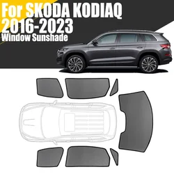 Custom Magnetic Car Window Sunshade For Skoda Kodiaq 2016-2023 Curtain Mesh Front Windshield Frame Curtain