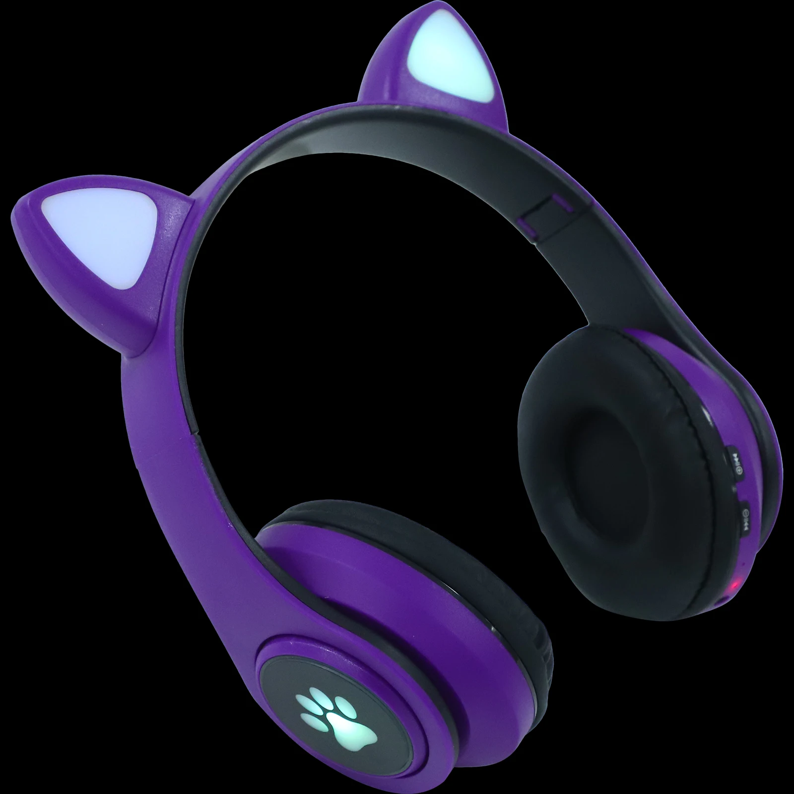 

Wireless Cat Ear Headphones Purple Kids Gaming Headset for Cellphone Cute Cartoon Design Low Power Consumption