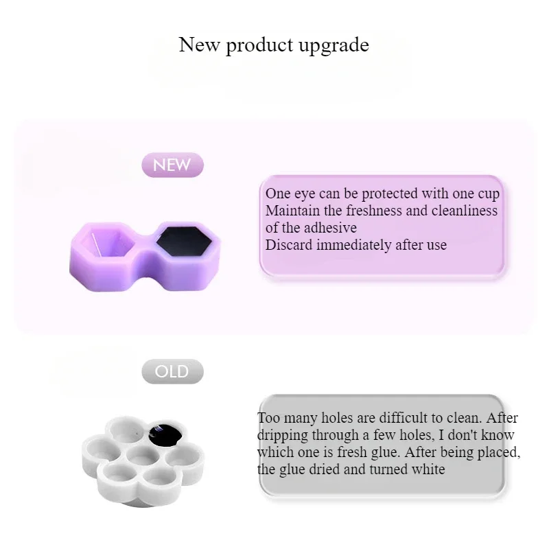 200 قطعة رمش تمديد الغراء كأس صينية أدوات ماكياج رمش تمديد اكسسوارات جلدة لوازم الماس رمش الغراء تأخير كوب