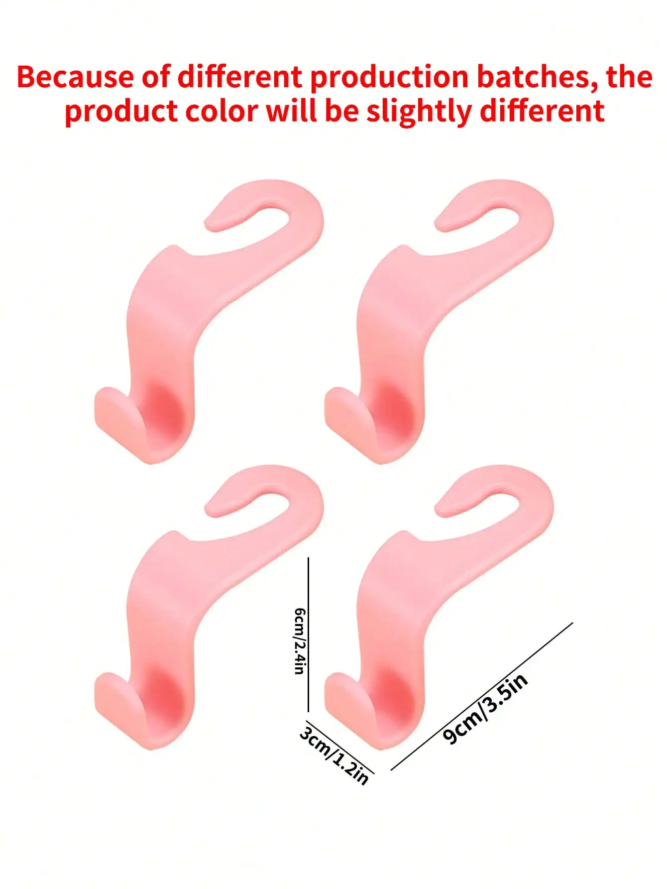 4pcs car multifunctional seat hook pink