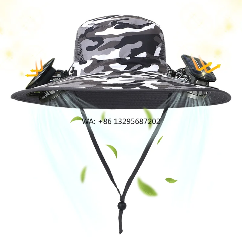 

Solar Fan Cap, UPF 50+ Sun Cap, USB and Solar Power Supply, Suitable for Outdoor Fishing, Camping and Hiking