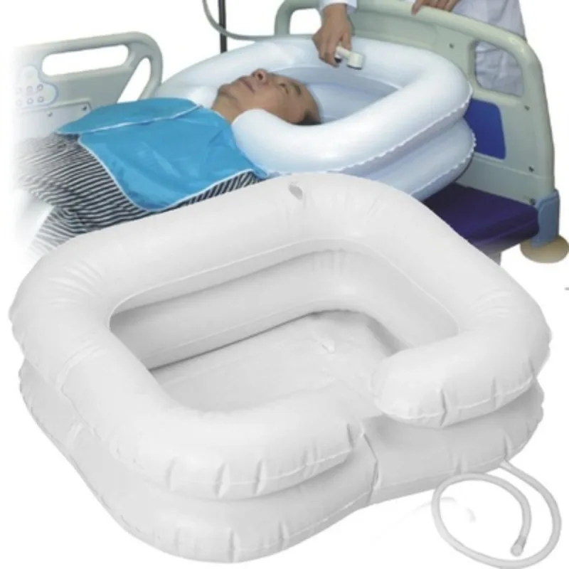 Inflatable Hair Washing Basin, Shampoo and Conditioner Basin, Wash Hair in Bed, For Injured, Elderly, Bedridden