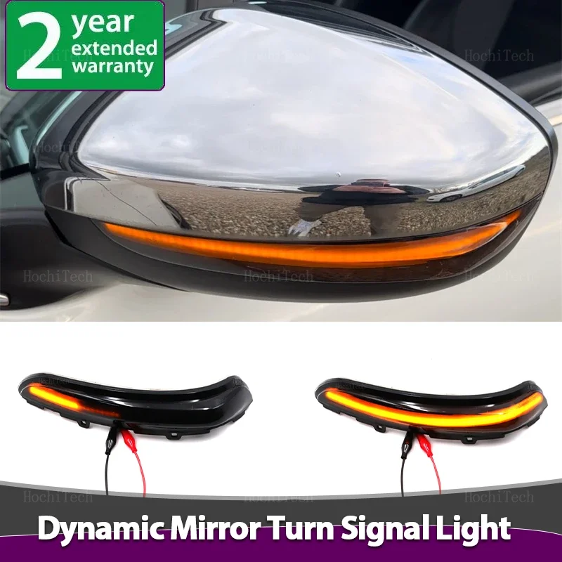 LED Side Mirror Dynamic Turn Signal Sequential Light For Peugeot 208 2008 12-22 Citroen C3 MK3 C4 Cactus Opel Corsa F