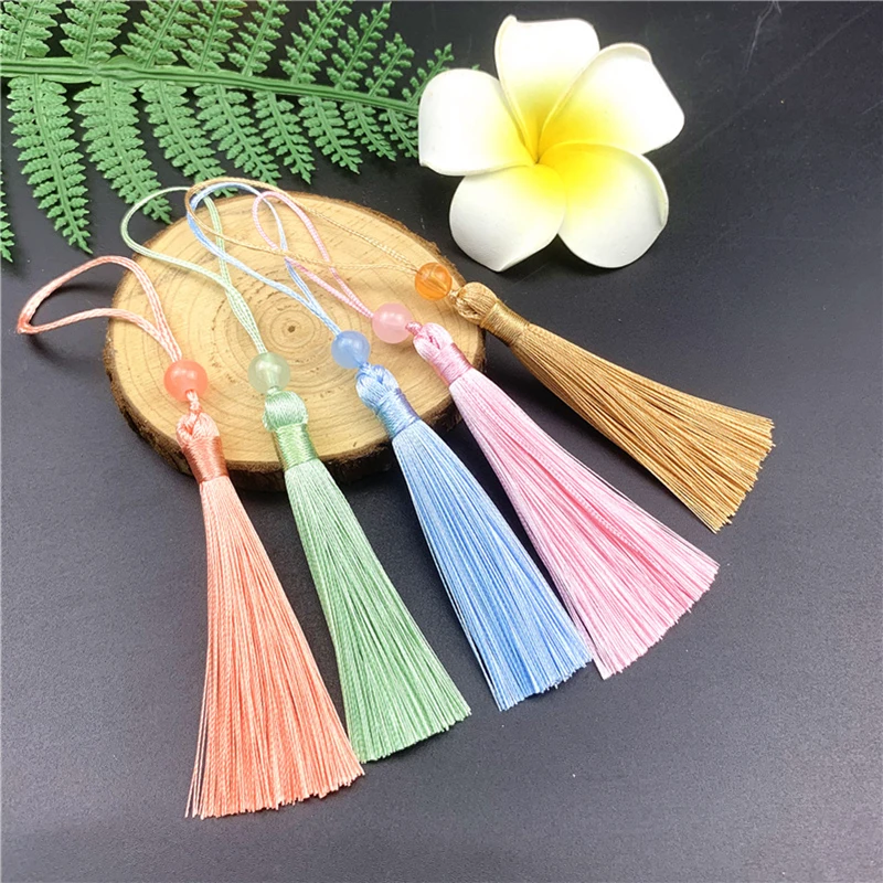 공예에 대 한 10pcs Tassels DIY 쥬얼리에 대 한 옥 구슬과 부드러운 술 수 ... - 4