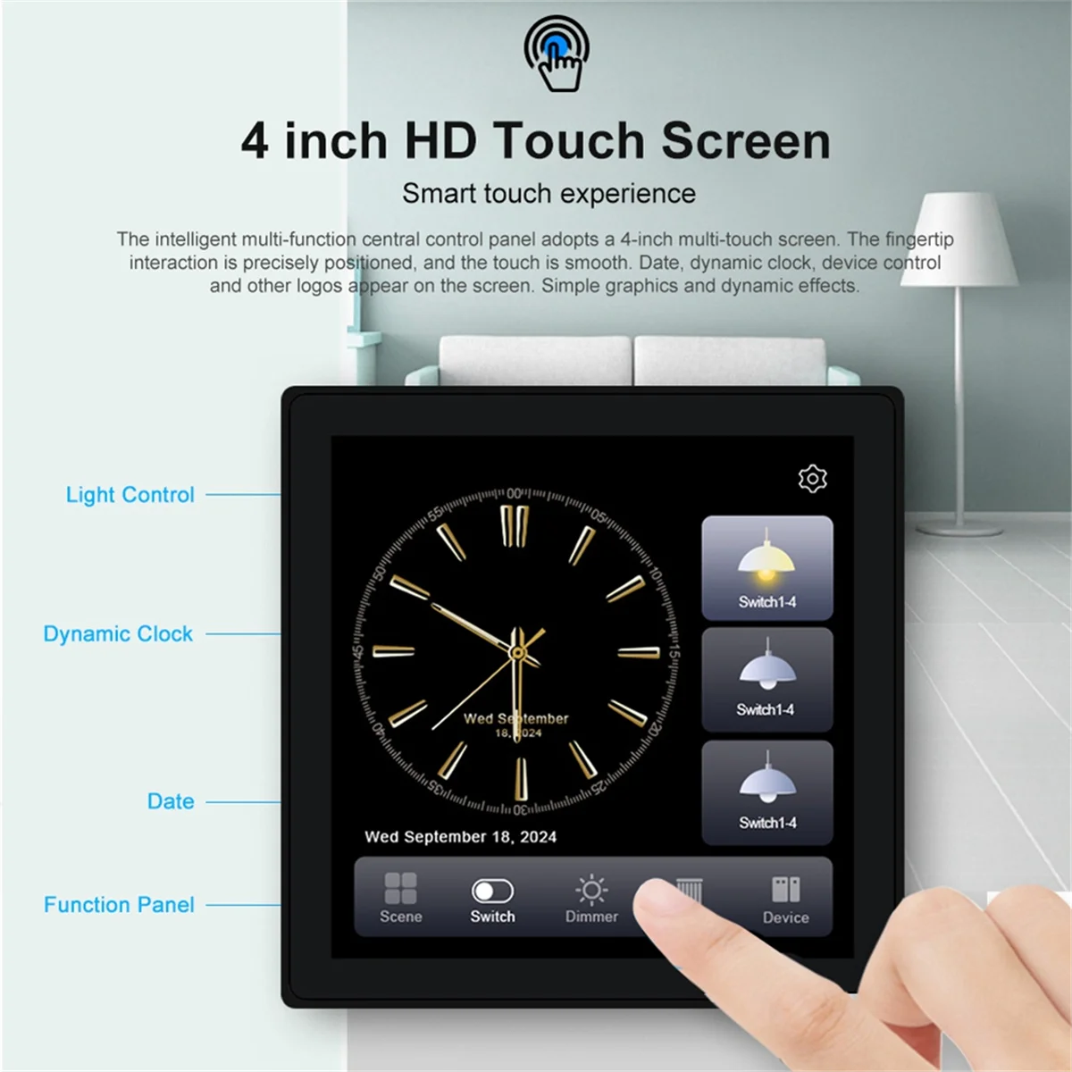 Nuevo interruptor de Panel de Control inteligente Tuya T3E Pro, interruptor de Panel de pantalla táctil Zigbee, interruptor de luz inteligente de pared para el hogar, negro