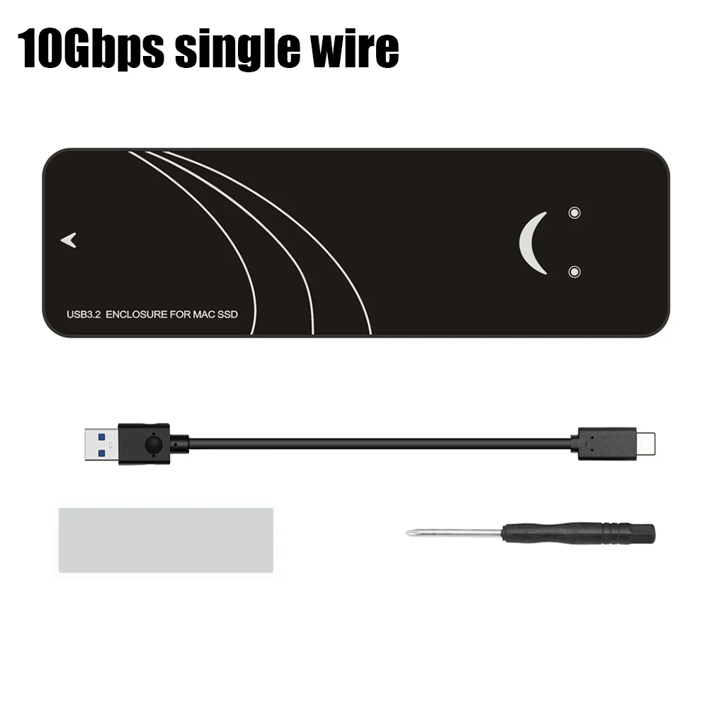 Caja USB C 3,2 Gen2 SSD 10/20Gbps PCIe SSD caja PCI-E protocolo AHCI/NVME para MacBook Air/Pro2013-2017 SSD