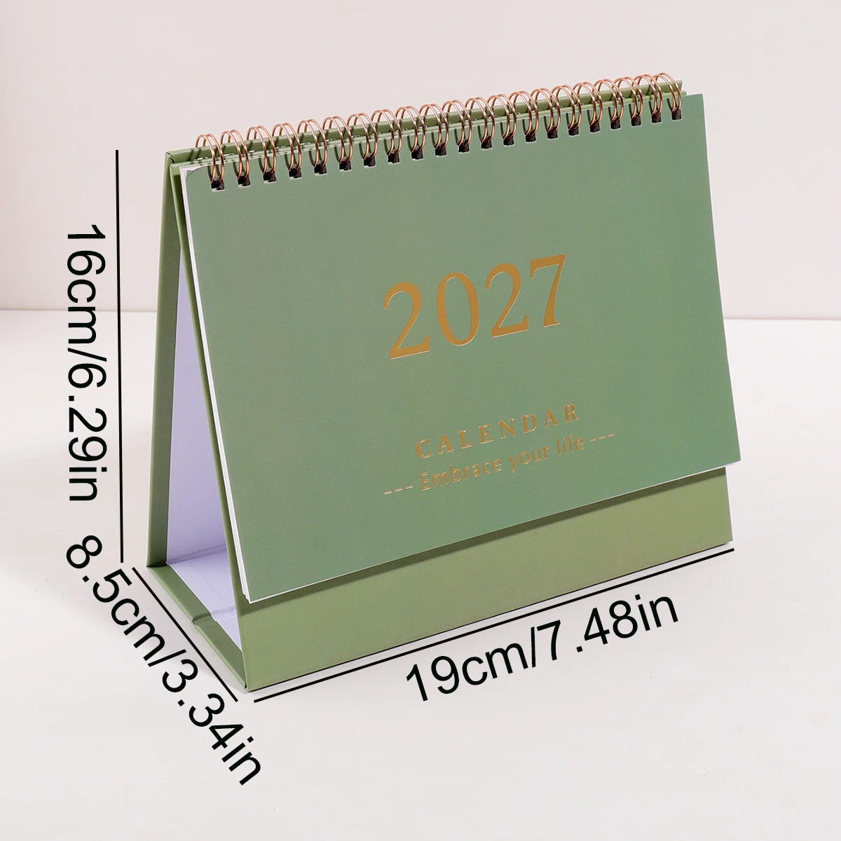 2027 Monthly Desk Calendar, Spiral Binding Foldable Standable Desktop Calendar for Daily Planner To Do List Office School Home