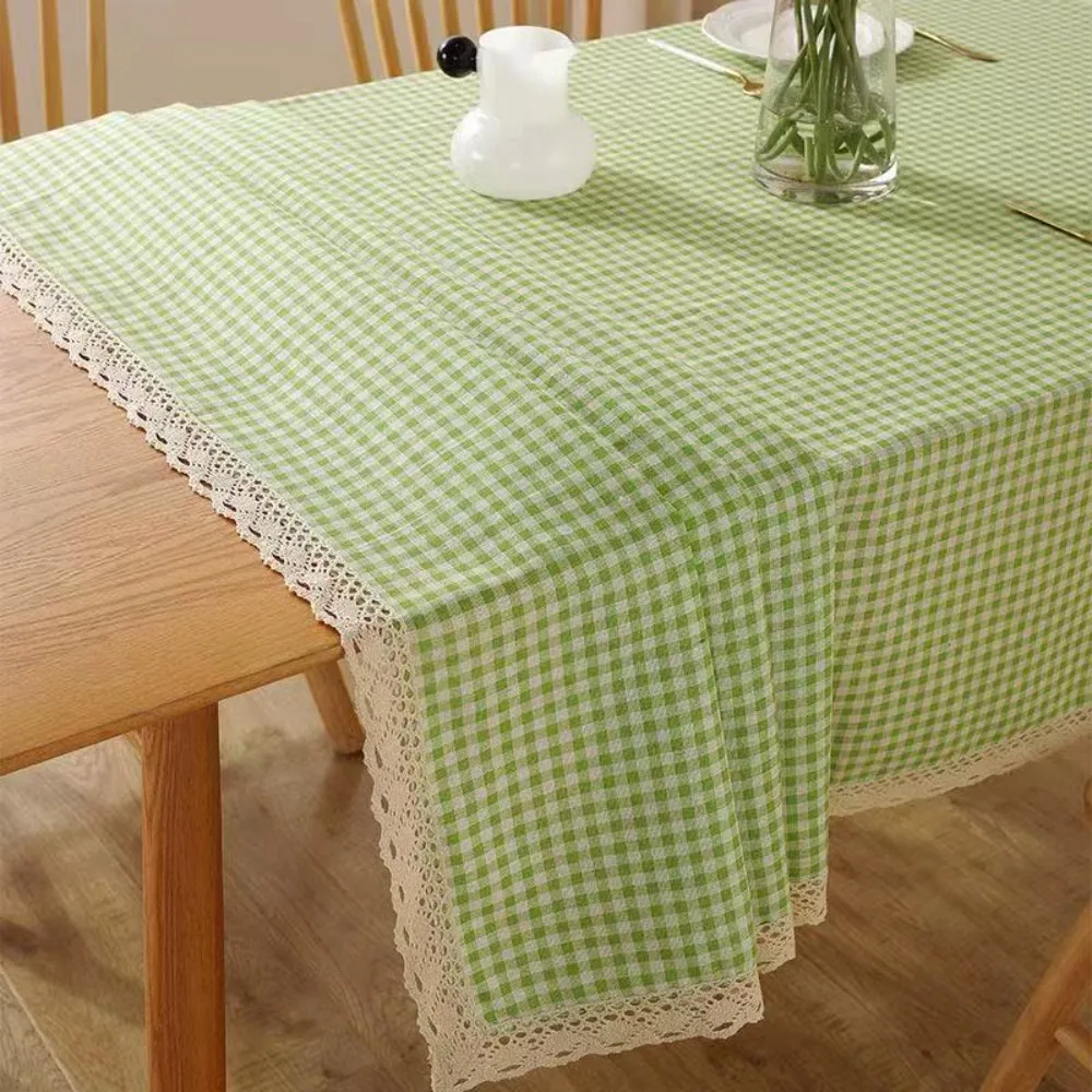 

Dustproof Dining Table Cloth Stain Resistant Oil Resistant Tea Table Tablecloth Soft Washable Checkered Table Cloth Home Decor
