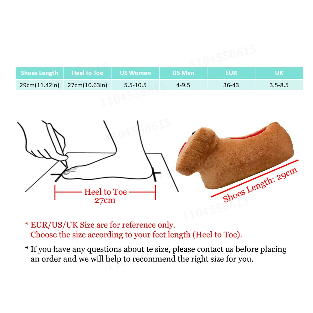 YanQing Domo-kun Plush Slippers Cute Cartoon Warm Soft Domo Shoes Women Men Stuffed Shoe Indoor House Plushie Shoe Birthday Gift