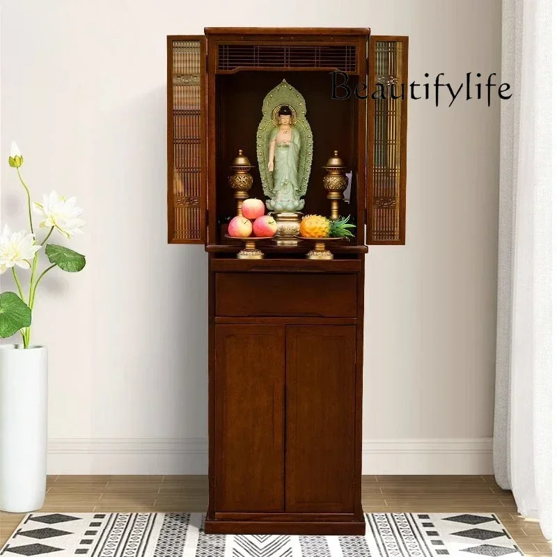 

yj9 Buddhist shrine Standing cabinet Guanyin Buddha statue Offering table Modern style God of Wealth shrine Gong Buddha cabinet