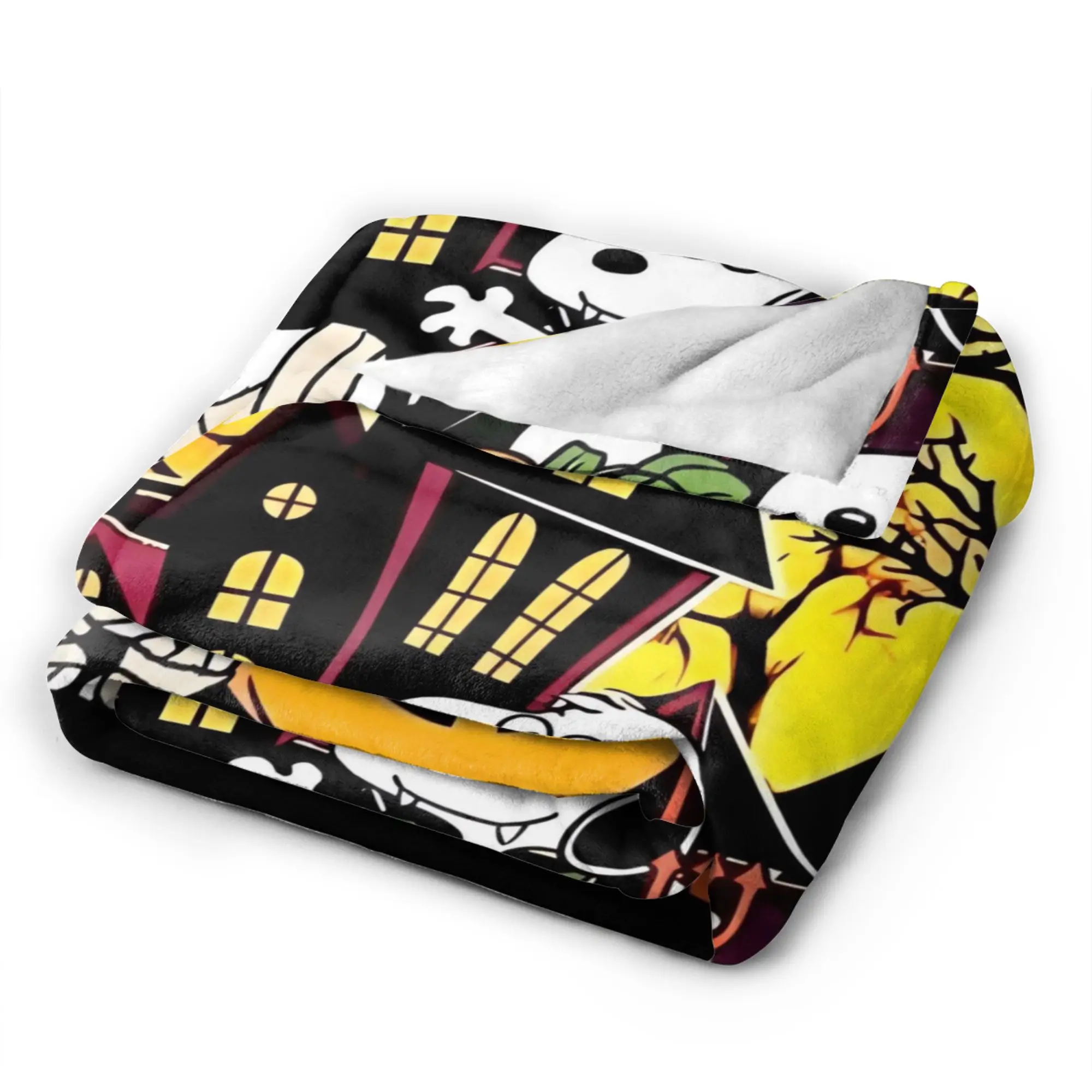 Halloween Snoopys Pumpkin Blankets  Soft Warm Funny Plush Throw Blanket For Child Living Room Flannel Bedspread Bed Cover