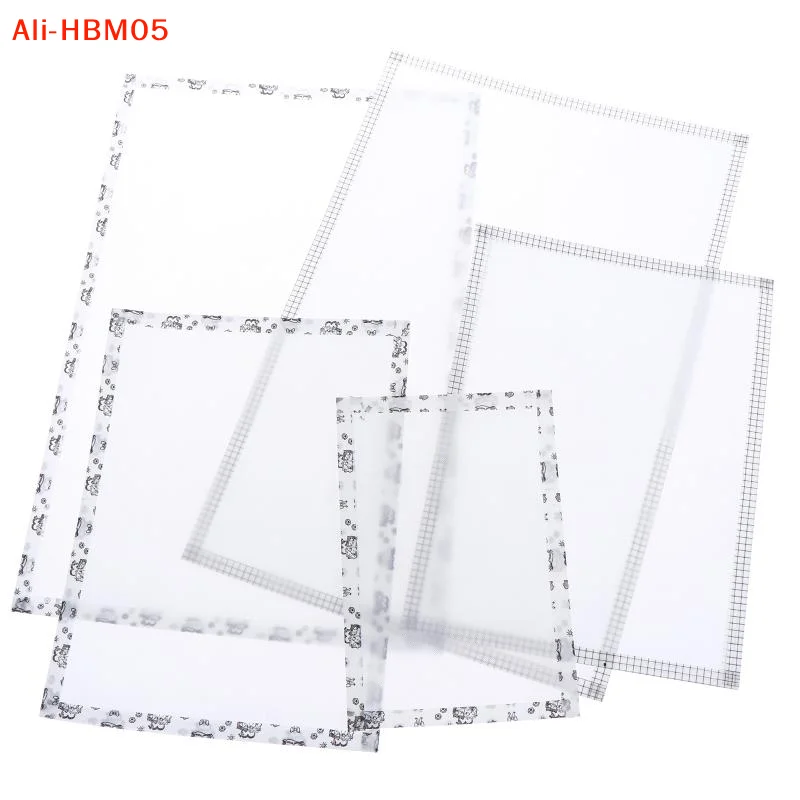 (HB05) 5 piezas de tela transparente termoadhesiva para perlas Perler, con borde cosido, resistente al calor, accesorio DIY para perlas Perler
