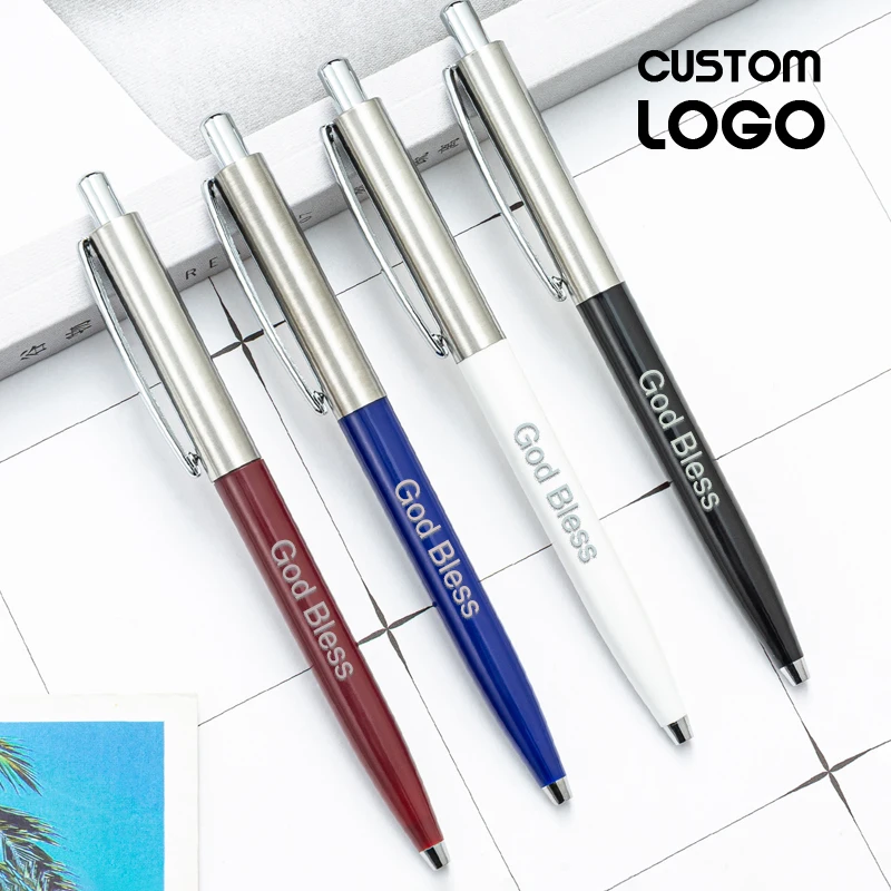 

Multicolor Ballpoint Pen Press Advertising Pens Custom Logo Personalized Gift School Student Stationery Office Supplies