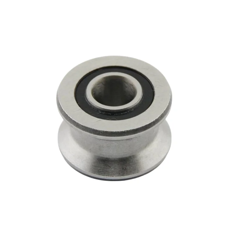 10pcs T22  V / U groove bearing pulley roller steel ball bearings 8*22.5*14.5*13.5 mm Traces Walking Guide Rail bearing