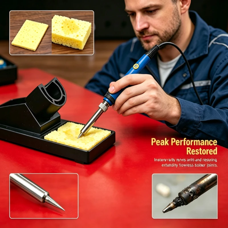 

High Temp Resistant Soldering Iron Cleaning Sponge Welding Tip Cleaner Efficient Tin Remover Pad for Electronic Welding Repair