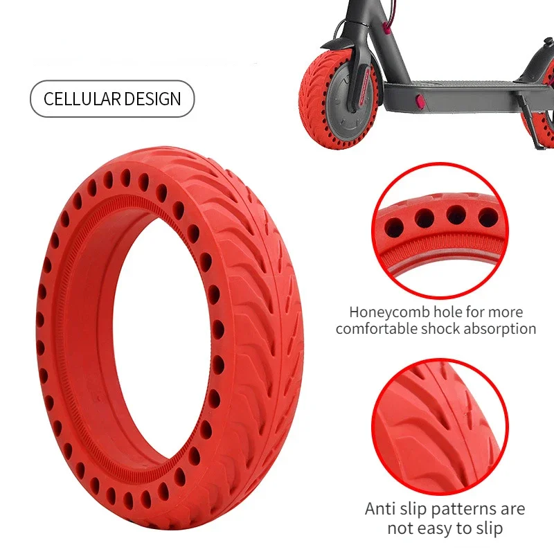 8.5 Inch Tyre Electric Scooter Honeycomb Shock Absorber Damping Colorful Tyre Durable Rubber Solid Tire for Xiaomi M365 Pro Pro2