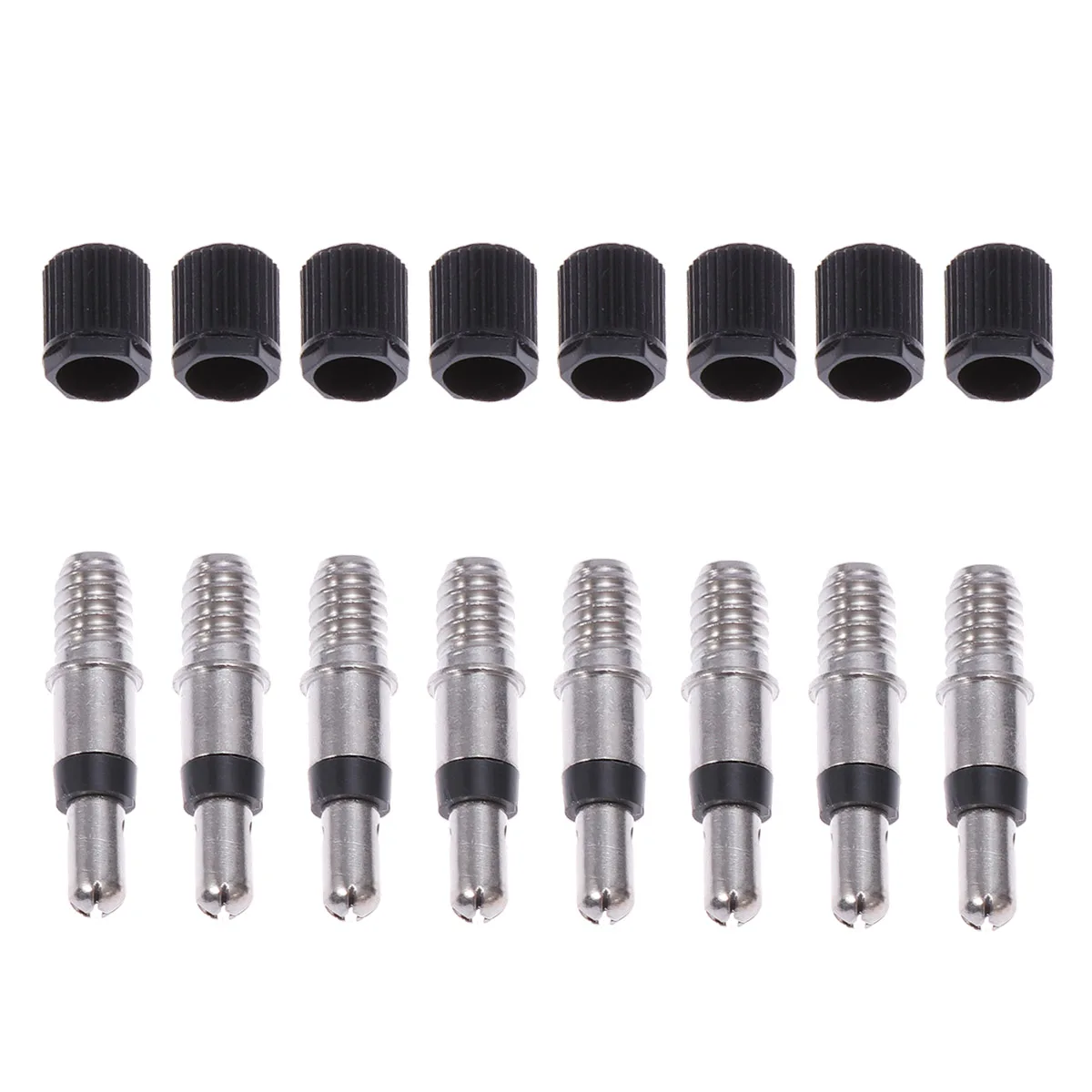 

8Pcs Core German Style Valve Tubeless Tire Plunger Removable Metal Motorcycle Compatible Core