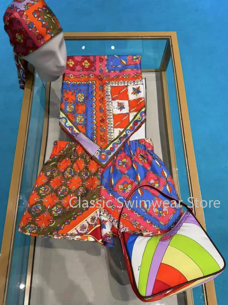 

Luxury Design Scarf Swimsuit Shorts Sets Designer Brand Lady Bikini Set