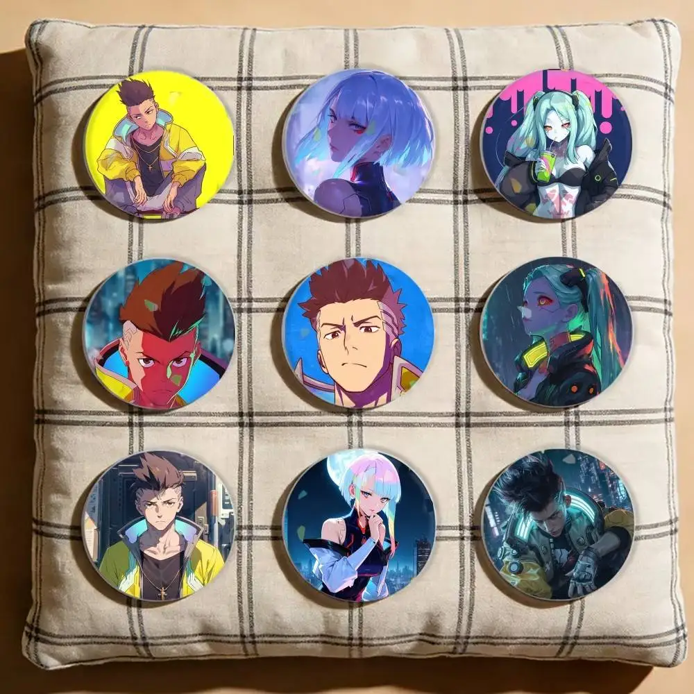 

David and Lucy Edgerunners Laser Badge Creative Pins Brooch for Bag Clothes Hat Decor Gifts Fans Collect