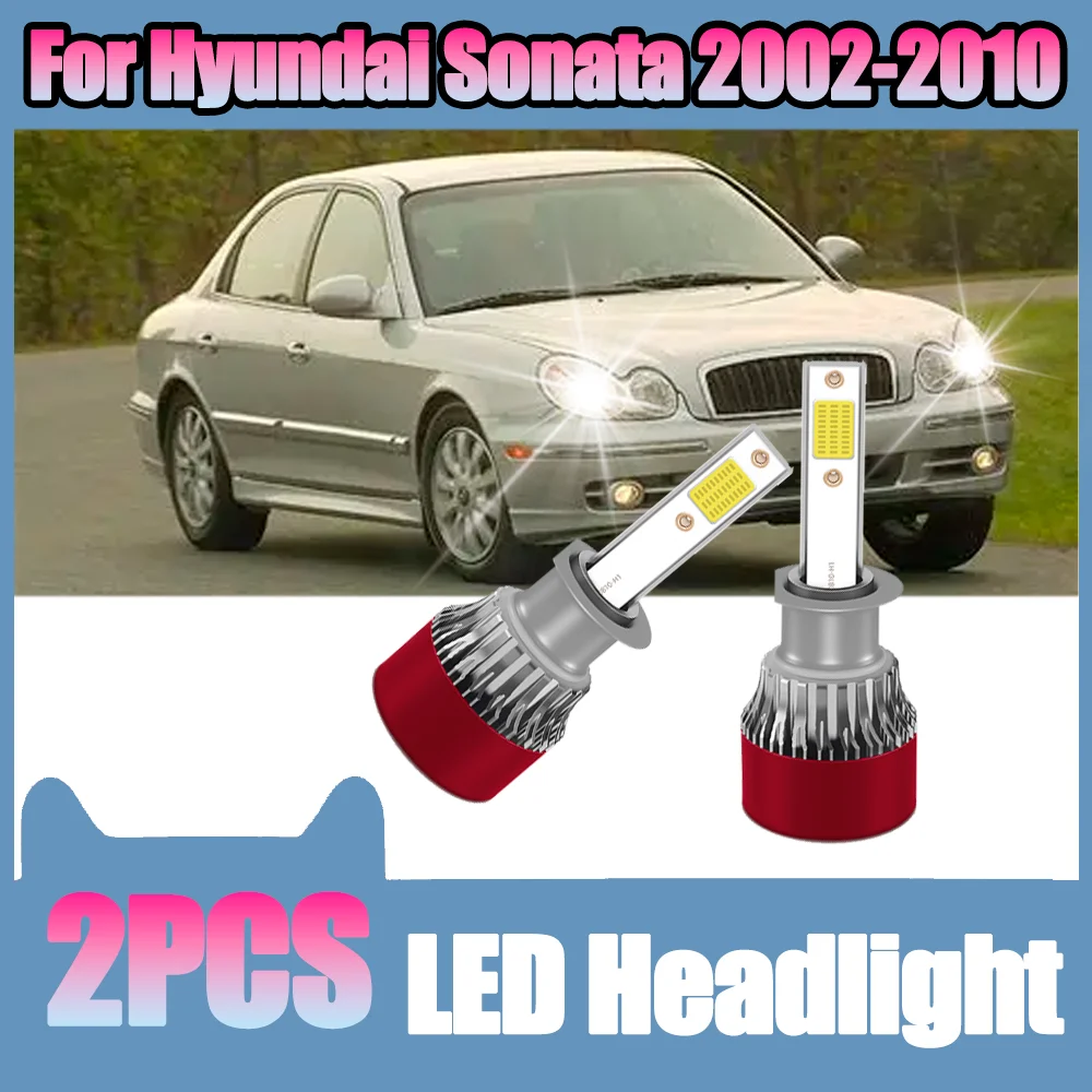 

2PCS Auto Head Lamps LED Headlight High Power 20000LM Car Lights Canbus No error 6000K Super White For Hyundai Sonata 2002-2010